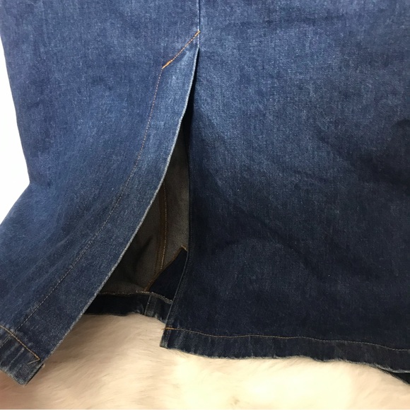 Vintage 90s Denim Southwestern Hand Painted Duster Long Jacket - Picture 9 of 9